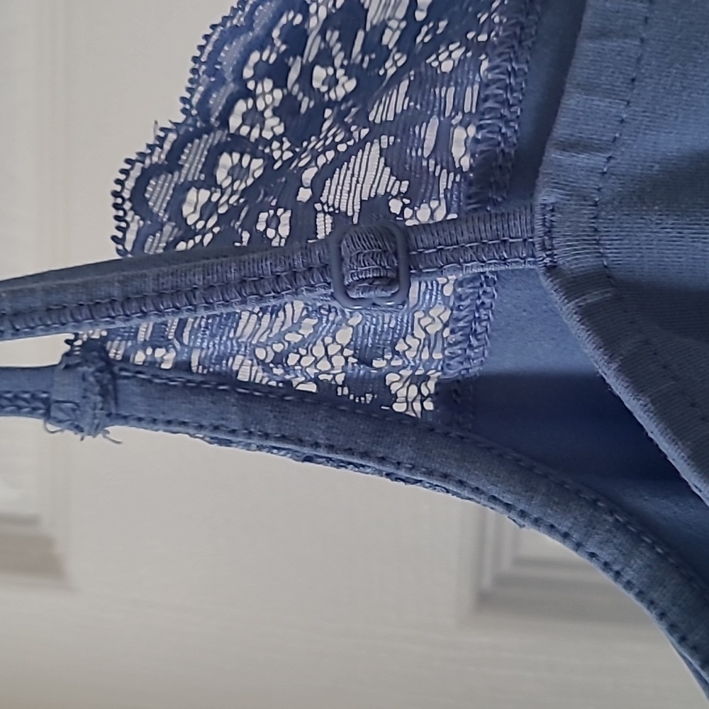 J.Jill Lace Trimmed Periwinkle Camisole Large - Picture 4 of 6